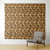 Retro Herfst Tapijt Wandkleed (In Situ (horizontaal))