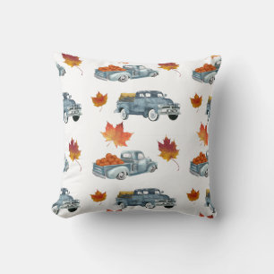 Retro Herfst Trucks Kussen