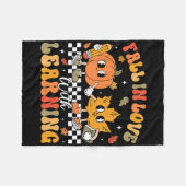 Retro Herfst verliefd op het leren van herfstpompo Fleece Deken (Voorkant (Horizontaal))