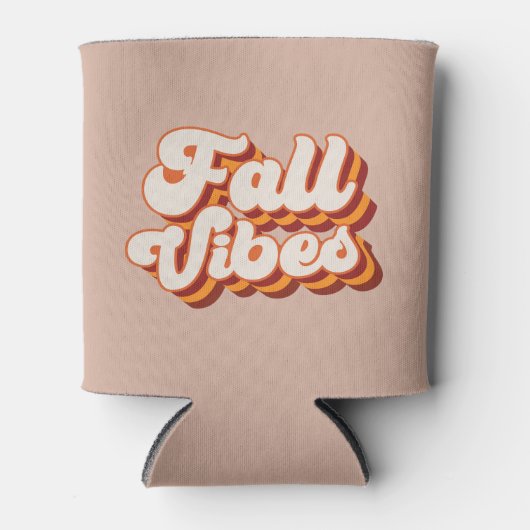 Retro Herfst Vibes Blikjeskoeler (Voorkant)