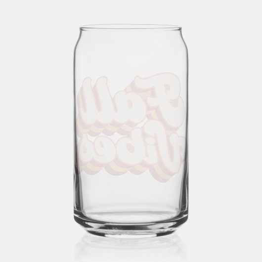 Retro Herfst Vibes Blikvorm Glas (Achterkant)