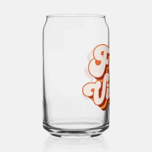 Retro Herfst Vibes Blikvorm Glas (Rechts)