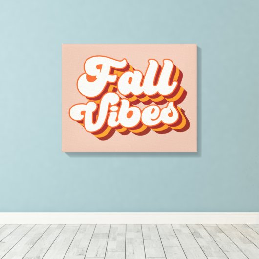 Retro Herfst Vibes Canvas Afdruk (Insitu (Houten vloer))