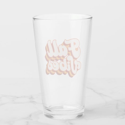 Retro Herfst Vibes Glas (Achterkant)