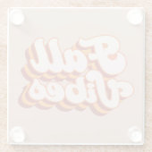 Retro Herfst Vibes Glazen Onderzetter (Achterkant)