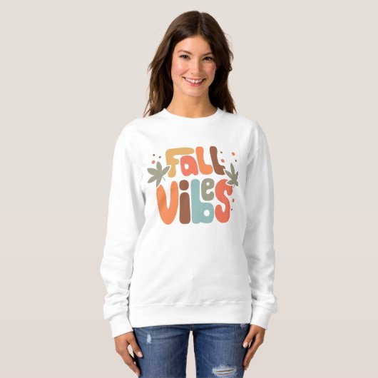 Retro Herfst Vibes Modern Floral Trui (Voorkant volledig)