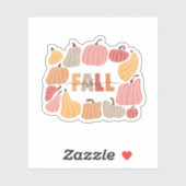 Retro Herfst Vibes Mok met Schattigee kleurrijke p Sticker (Vel)