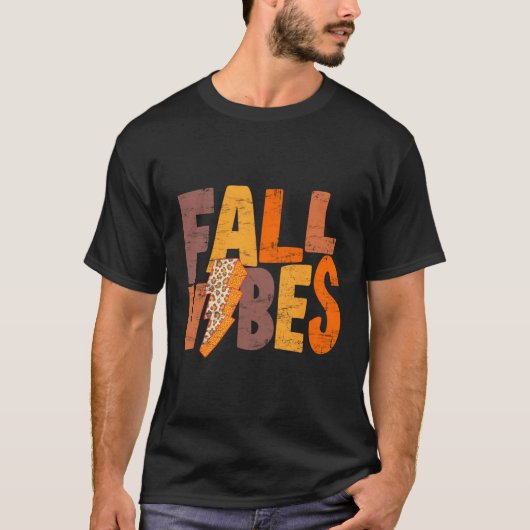Retro Herfst Vibes Pompoen Seizoen Herfst Mannen V T-shirt (Voorkant)