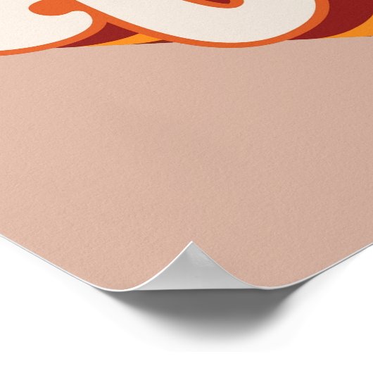 Retro Herfst Vibes Poster (Hoek)