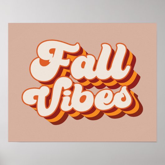 Retro Herfst Vibes Poster (Voorkant)