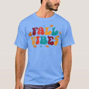 Retro  Herfst Vibes Pumpkin laat de herfst voorbij T-shirt