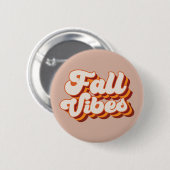 Retro Herfst Vibes Ronde Button 5,7 Cm (Voorkant /achterkant)