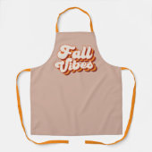 Retro Herfst Vibes Schort (Voorkant)