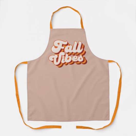 Retro Herfst Vibes Schort (Voorkant)