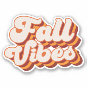 Retro Herfst Vibes Sticker