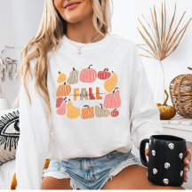 Retro Herfst Vibes Sweatshirt met kleurrijke pompo