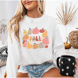 Retro Herfst Vibes Sweatshirt met kleurrijke pompo