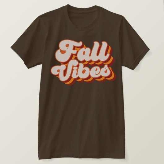 Retro Herfst Vibes T-shirt (Design voorkant)