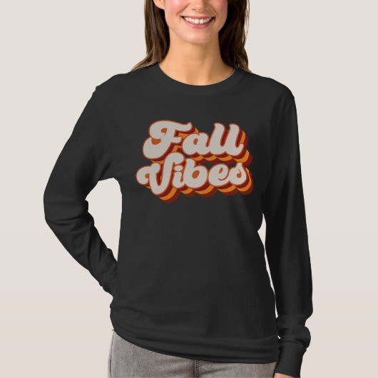 Retro Herfst Vibes T-shirt (Voorkant)