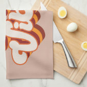 Retro Herfst Vibes Theedoek (Quarter Fold)