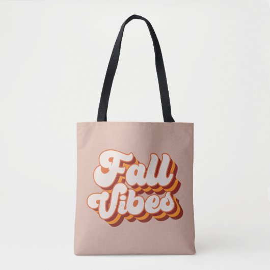 Retro Herfst Vibes Tote Bag (Voorkant)