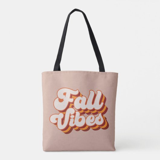 Retro Herfst Vibes Tote Bag (Achterkant)