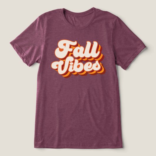 Retro Herfst Vibes Tri-Blend Shirt (Design voorkant)