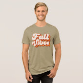 Retro Herfst Vibes Tri-Blend Shirt (Voorkant volledig)