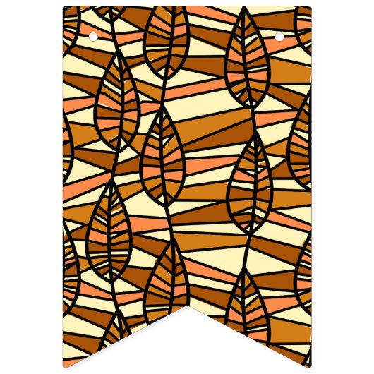 Retro herfstbanner vlaggetjes (Derde vlag)