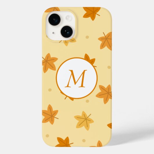 Retro herfstbladpatroon Case-Mate iPhone case (Achterkant)