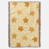 Retro  herfstbladpatroon deken (Voorkant Verticaal)