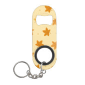 Retro  herfstbladpatroon mini flessenopener (Voorkant)