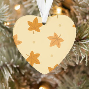 Retro  herfstbladpatroon ornament