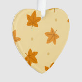 Retro  herfstbladpatroon ornament (voorkant)