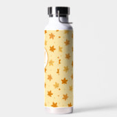 Retro  herfstbladpatroon waterfles (Links)