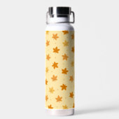 Retro  herfstbladpatroon waterfles (Achterkant)