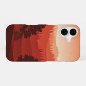 Retro herfstbos iPhone 16 hoesje (Achterkant horizontaal)