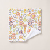 Retro Herfstcirkels Bad Handdoek (Wasdoekje)