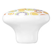 Retro Herfstcirkels Keramische Knop (Zijkant)