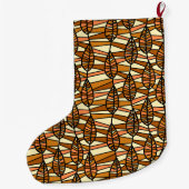Retro herfstkousen grote kerstsok (Achterkant)