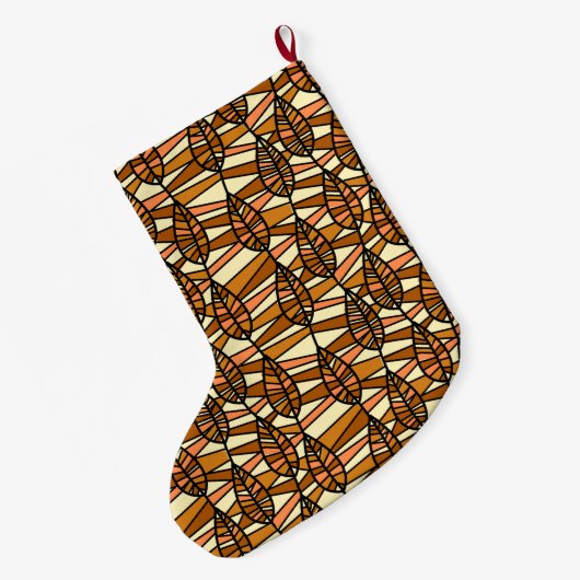 Retro herfstkousen grote kerstsok (Achterkant (Hangend))