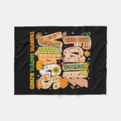 Retro herfststemming dankbaar gezegend herfst fleece deken (Voorkant (Horizontaal))