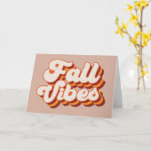 Retro herfststemmingen kaart (Gele Bloem)