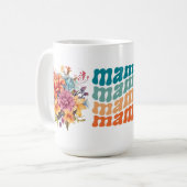 Retro Herhalende Mama Bloemstuk Koffiemok (Voorkant links)