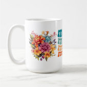Retro Herhalende Mama Bloemstuk Koffiemok (Links)