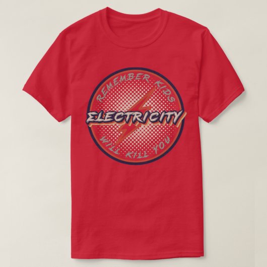 Retro  herinnert zich dat Kinder elektriciteit zal T-shirt (Design voorkant)