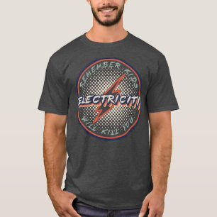Retro  herinnert zich dat Kinder elektriciteit zal T-shirt