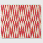 Retro Herringbone Chevrons Pattern in Red Cadeaupapier (Vlak)