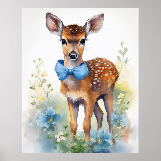 Retro hertenjong voor jongens 1 poster (Voorkant)