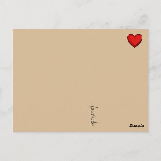 Retro-Herzen - Ik hou van je * Briefkaart (Achterkant)